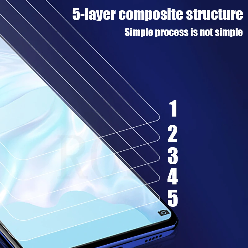 

4PCS Full Cover Tempered Glass For Huawei P30 P40 Lite P20 Pro Glass Screen Protector For Huawei Mate 20 30 Lite P Smart Glass