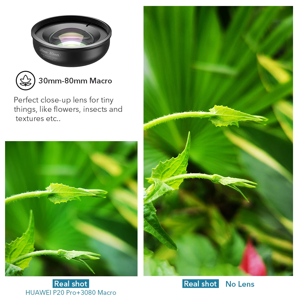Объектив для телефона 30-80 мм оптический макрообъектив IPhone 7 8 Xs Max Huawei Xiaomi всех