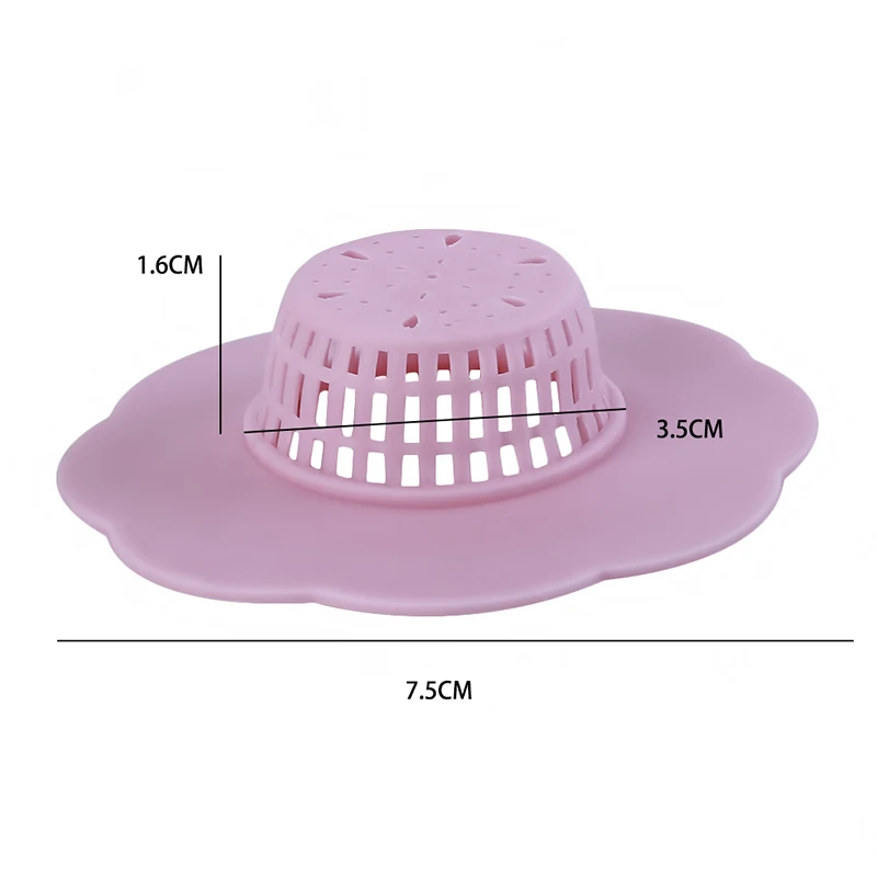 

New Hot Flower Shaped Silicone TPR Kitchen Sink Strainer Bathroom Shower Drain Sink Drains Cover Sink Colander Sewer Hair Filter