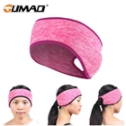 Обогреватель, катионная Флисовая Повязка для волос, Зимняя повязка на голову с отверстием для конского хвоста, Спортивная Повязка На уши, для бега, велоспорта, йоги, велосипеда, женщин