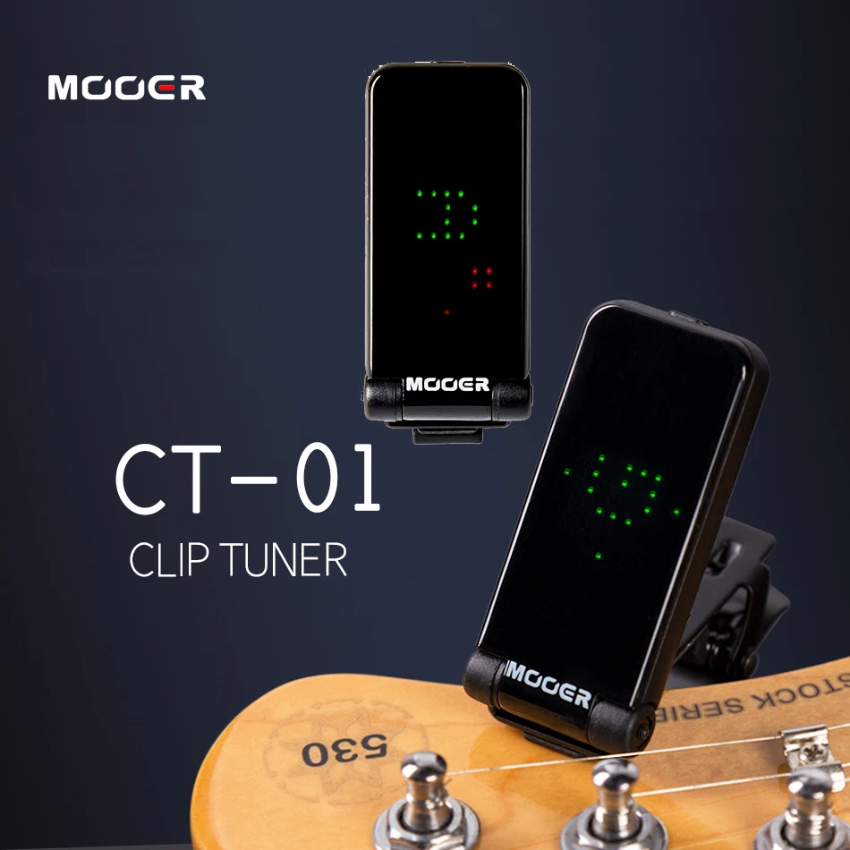 MOOER CT-01 features fast and accurate tuning High Precision Chromatic LCD Display Guitar Tuner for Guitar Bass