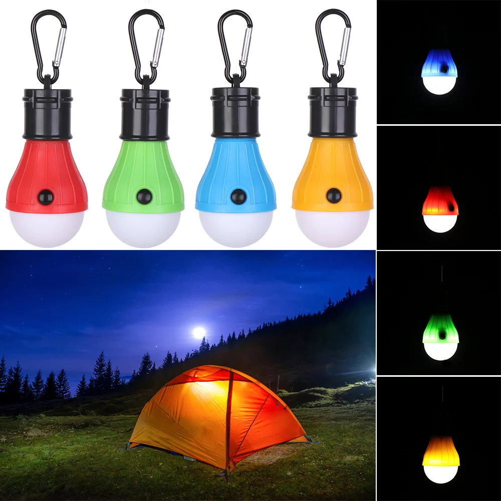 Portable Handy LED Bulb Light 3 Mode Hook Tent Lamp Outdoor Soft Emergency Energy Saving For Camping Hunting Lighting | Спорт и