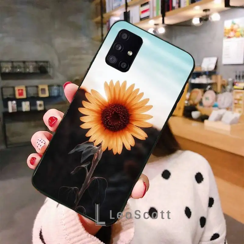 Beautiful yellow sunflower Phone Case For Samsung A40 A31 A50 A51 A71 A20E A20S S8 S9 S10 S20 Plus note 20 ultra | Мобильные