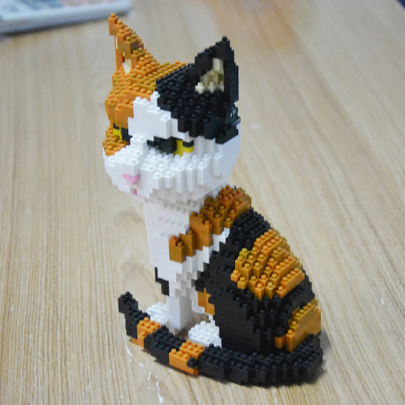 Balody 16036 животный мир персидский кот Tabby котенок сидеть модель питомца DIY Мини