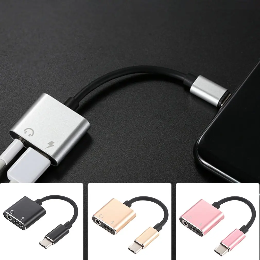 Кабель Переходник USB C на Jack 3 5 Тип адаптер 2 в 1 usb мм аудио преобразователь для