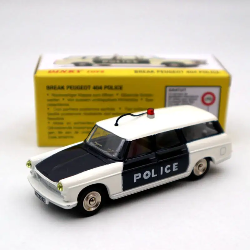 Atlas 1:43 Dinky toys 1429 для BREAK P ~ 404 полицейские миниатюрные литые под давлением модели