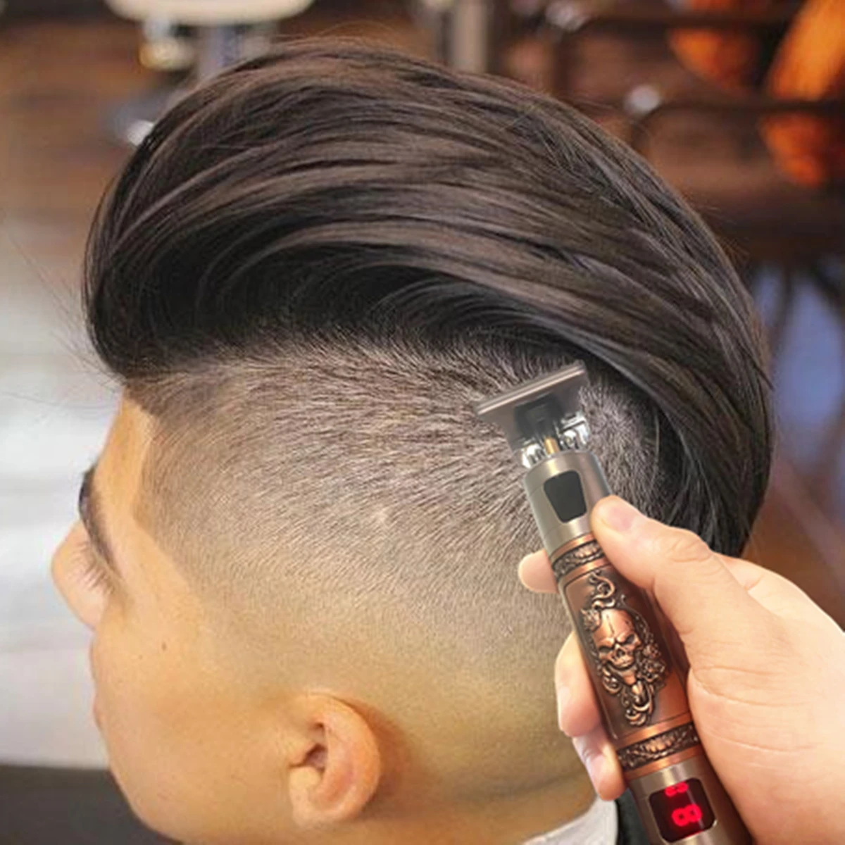 

USB rechargeable Lcd Display T9 Hair Clipper Professional Electric hair trimmer Barber Shaver Beard 0mm Men Hair Cutting Machine