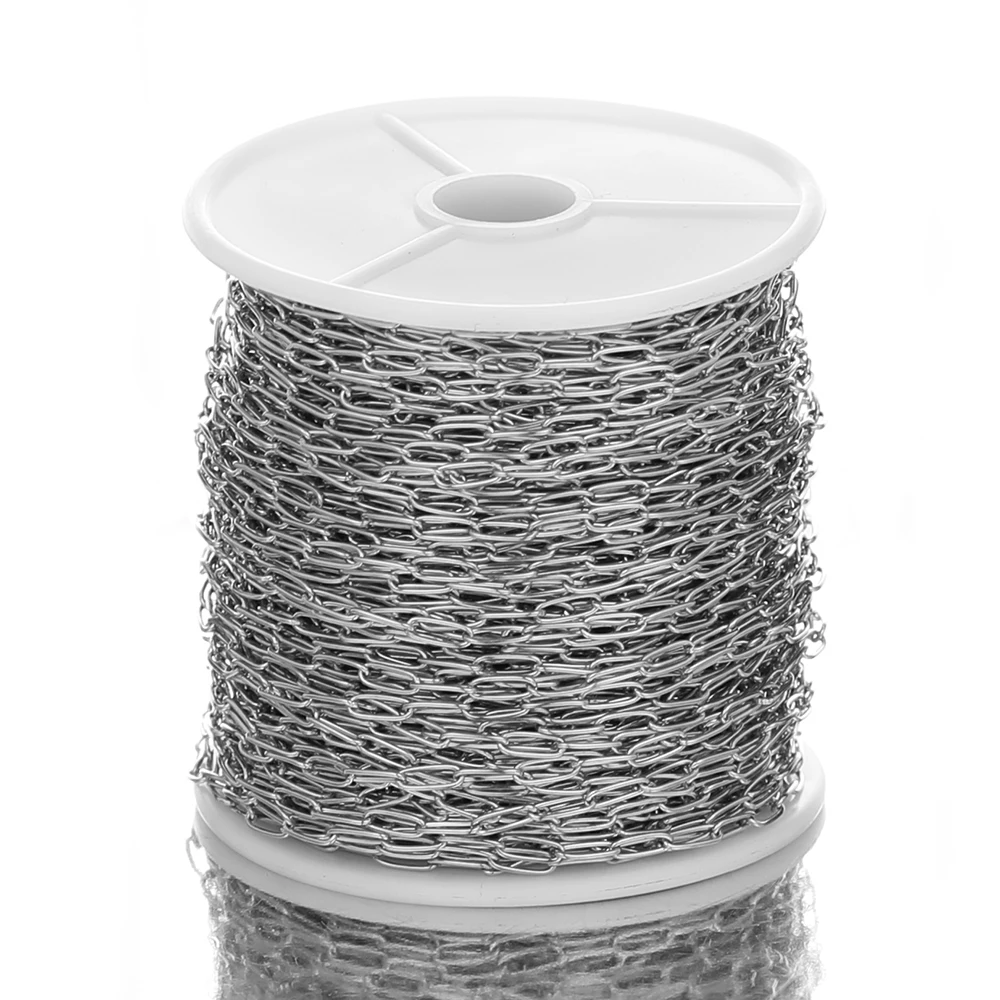 Овальные Звенья из нержавеющей стали для изготовления украшений сделай сам цепи