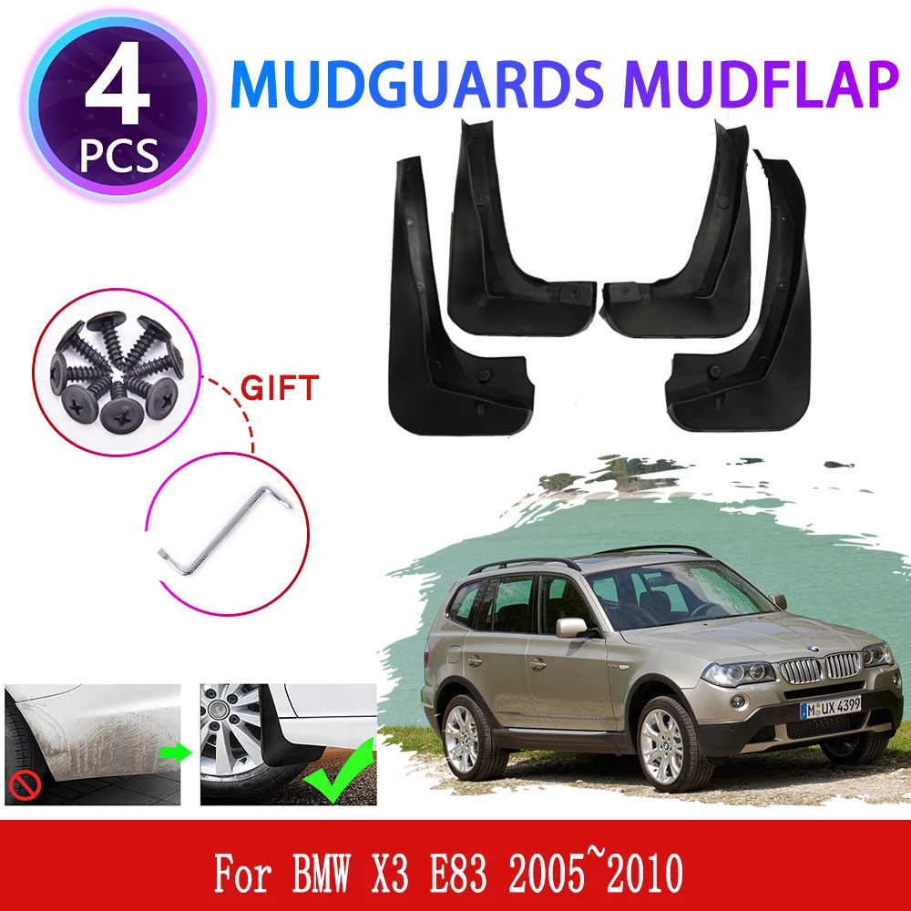 For BMW X3 E83 2005~2010 2006 2007 2008 2009 With Pedal Mudguards Mudflaps Fender Mud Flap Splash Guards Cover Accessories