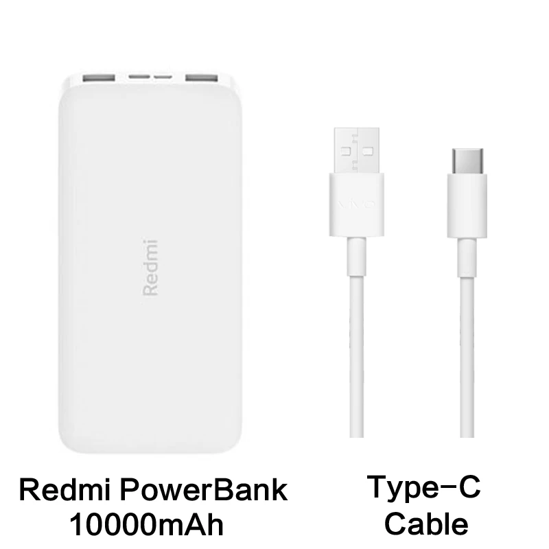 Внешний аккумулятор Xiaomi Redmi ёмкость 10000мАч/20000мАч поддержка быстрой зарядки QC
