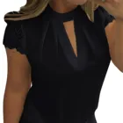 5xl размера плюс с черным топом для Blusas Mujer De Moda 2021 модные летние детские костюмы с короткими Рукавами Туника Одежда Блузки Et сорочки