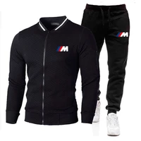 new mens set spring autumn man sportswear 2 piece sets sports suit jacketpant sweatsuit bmw mens sportswear