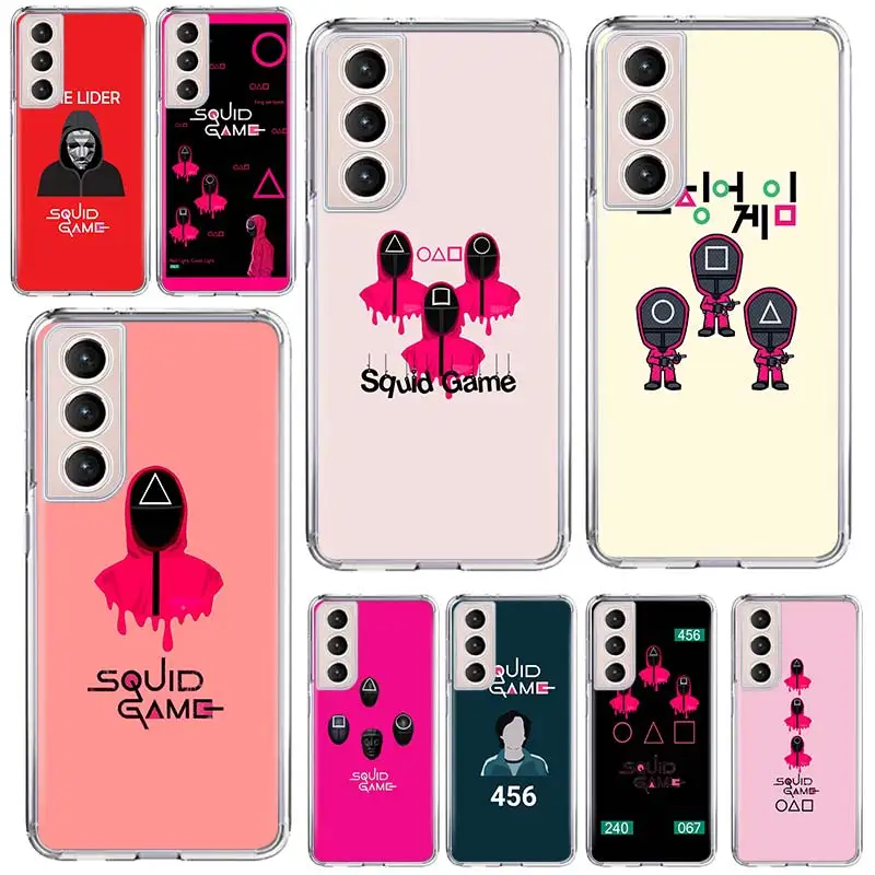 

Hot Squid Game Soft Phone Case Capa For Samsung Galaxy S21 Ultra S20 FE S8 S9 S10 S21 Plus S10e S7 Back Cover Coque Funda