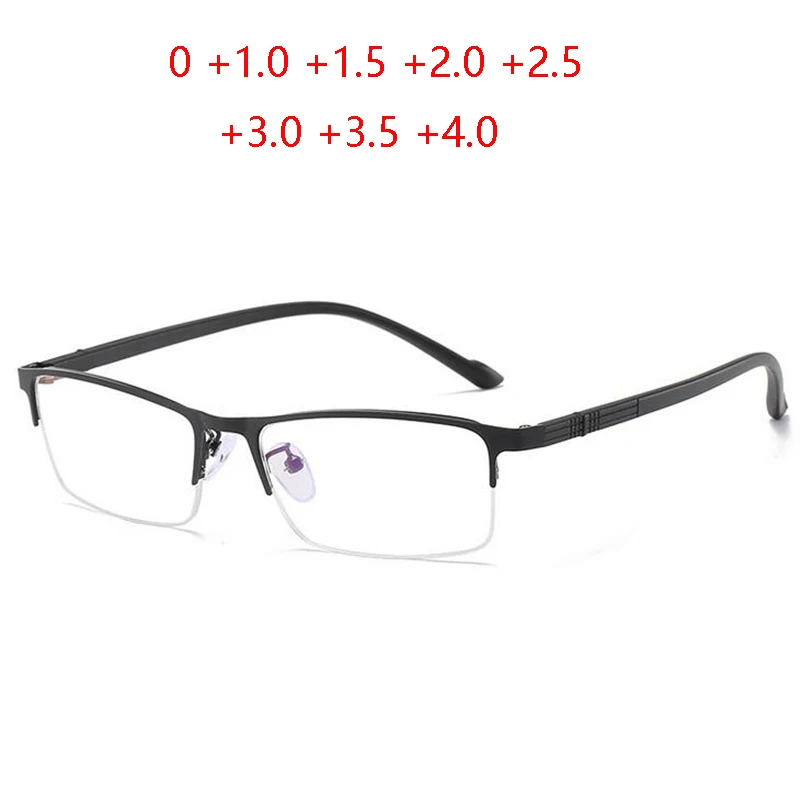 

Очки для мужчин и женщин с защитой от сисветильник, Полуободковые очки для близорукости, полимерные линзы, квадратные очки для дальнозоркос...