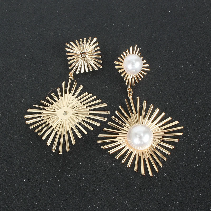 Серьги с большим жемчугом в стиле панк ювелирные изделия подарки для женщин |