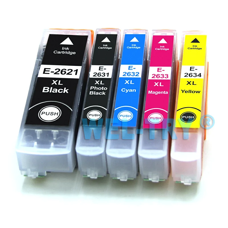 Чернильный картридж T2621 T2631 T2632 T2633 T2634 для EPSON XP 510 520 600 605 610 615 620 625 700 710 720 800 810 820