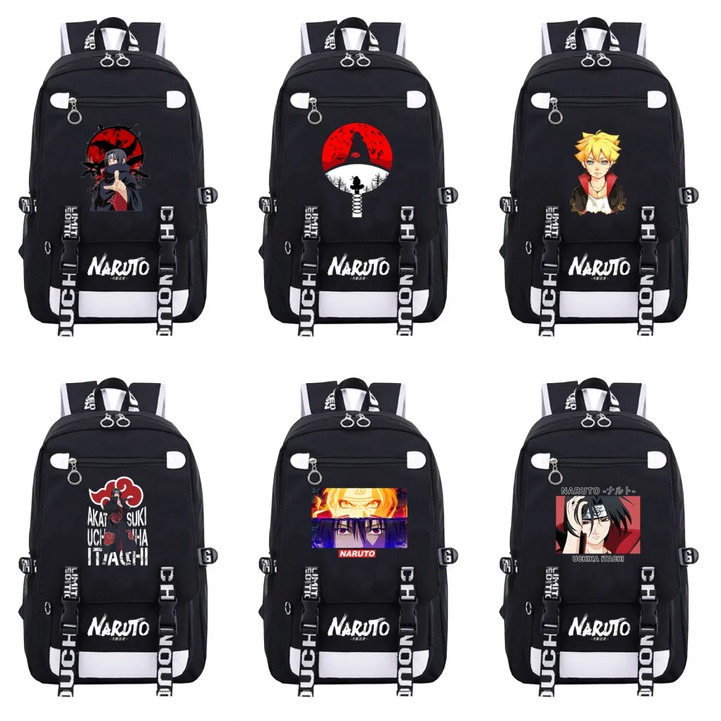 Аниме Рюкзак Наруто школьные сумки для подростков Bookbag Akatsuki Itachi Sharingan Косплей сумки на плечо для ноутбука рюкзак для путешествий