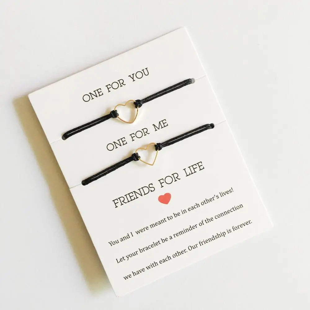 Регулируемый браслет OMY на веревке с подвеской в форме сердца для женщин и мужчин