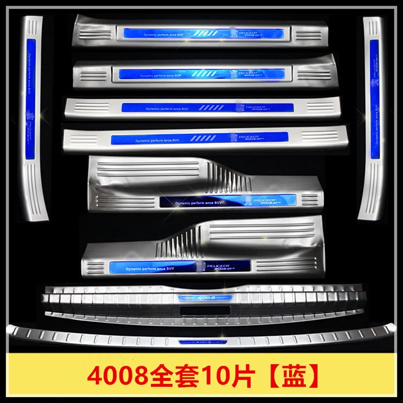 Защитная Накладка на порог для заднего бампера из нержавеющей стали 10