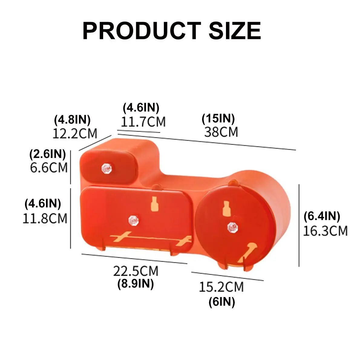 

Multifunctional Toilet Paper Holder Rack Waterproof Wall-Mounted Toilet Tissue Box Roll Paper Storage Box Bathroom Accessories