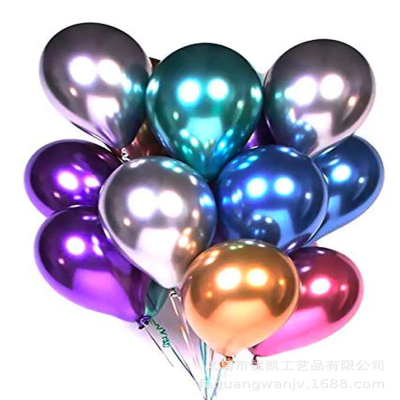 12 дюймовый металлический цветной латексный шар утолщенный перламутровый