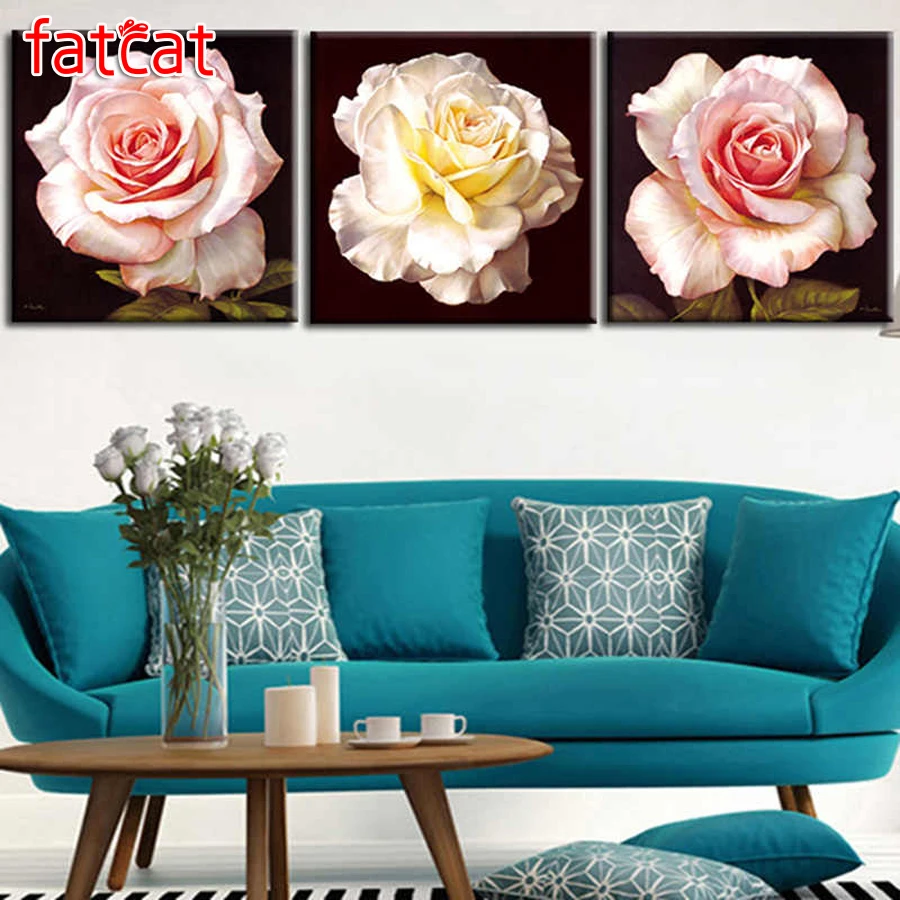 FATCAT 5d diy алмазная живопись красный цветок тюльпана полный квадрат круглая дрель