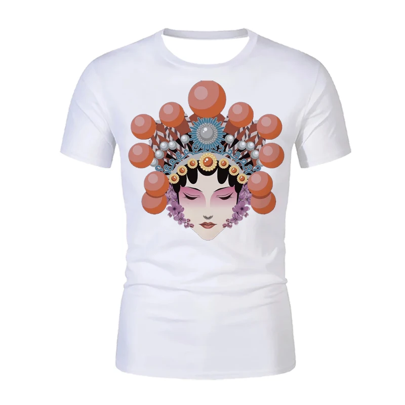 

2021 new casual loose Chinese ancient drama 3D printed T-shirt fashion fitness comfort Harajuku street short sleeve shirt 6XL
