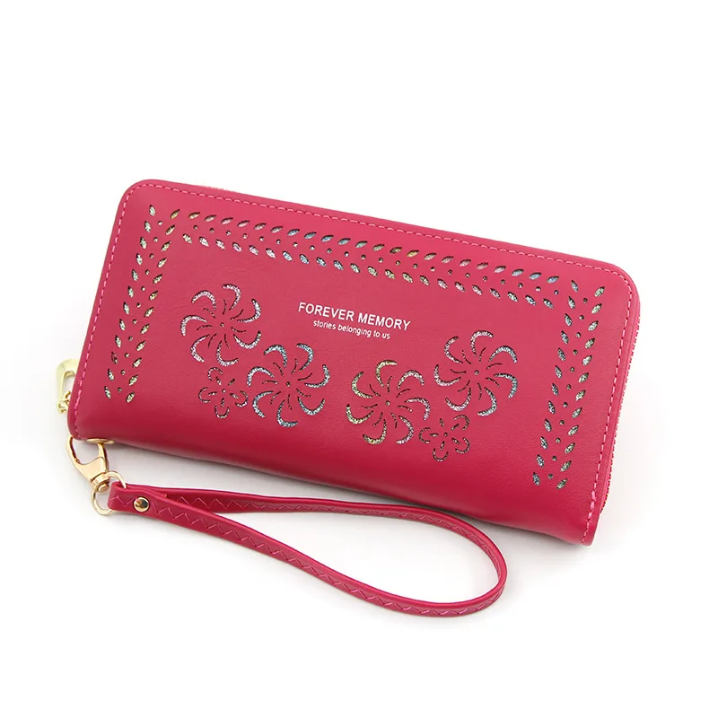 New European and American women's wallet holding bag long zippered large-capacity mobile phone bag empty handbag wallet  luxury