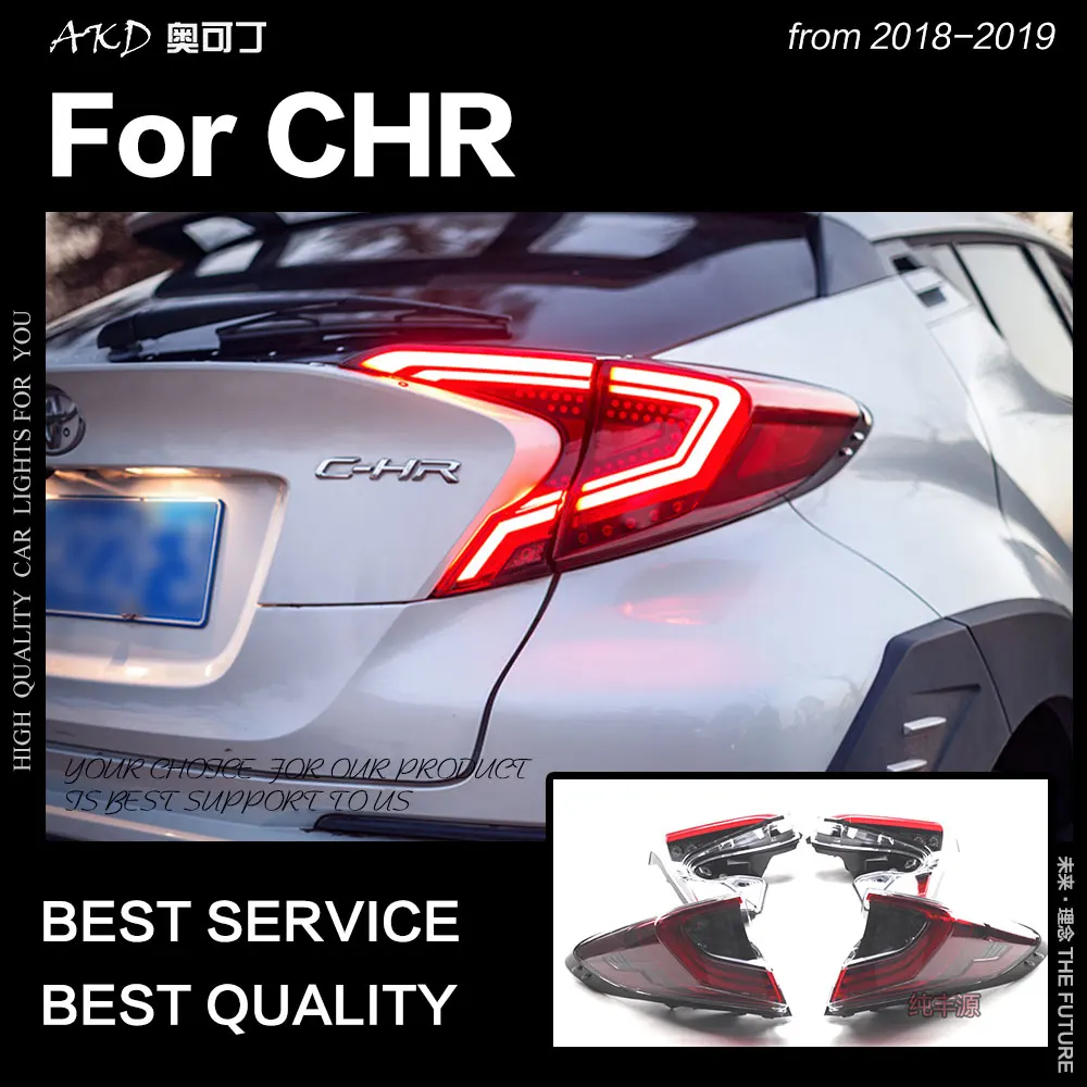 АКД стайлинга автомобилей хвост лампа для Toyota C HR светильник 2018 2019 ЧР