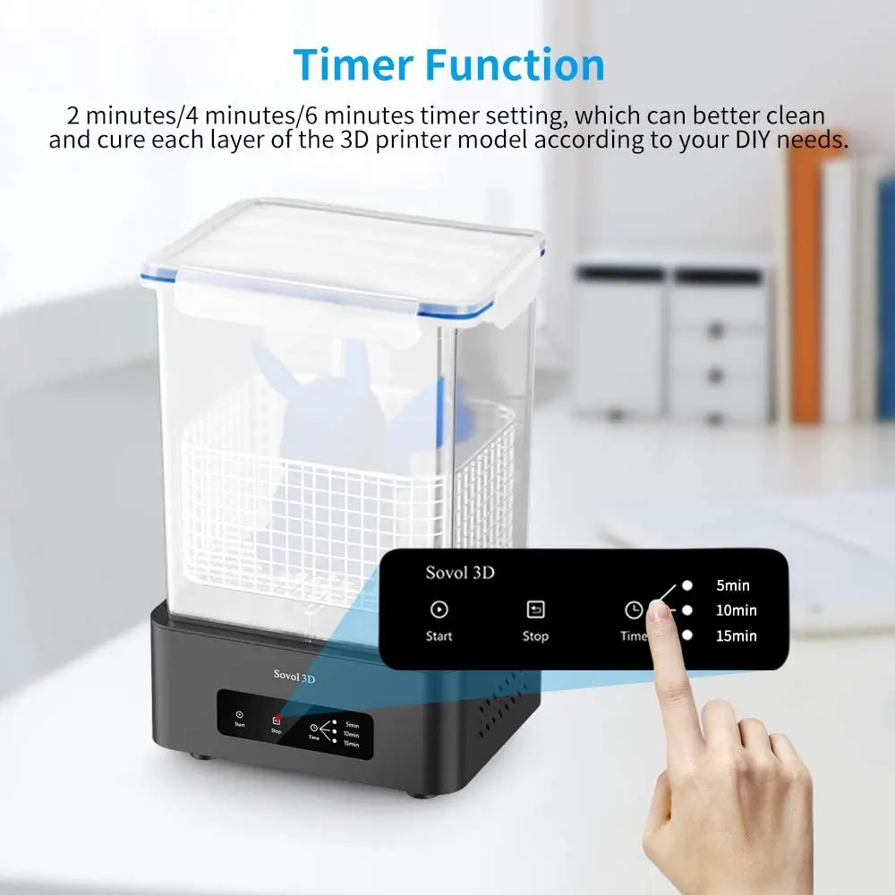 3D-принтер Sovol SL2 с защитной корзиной умный сенсорный экран большой объем для