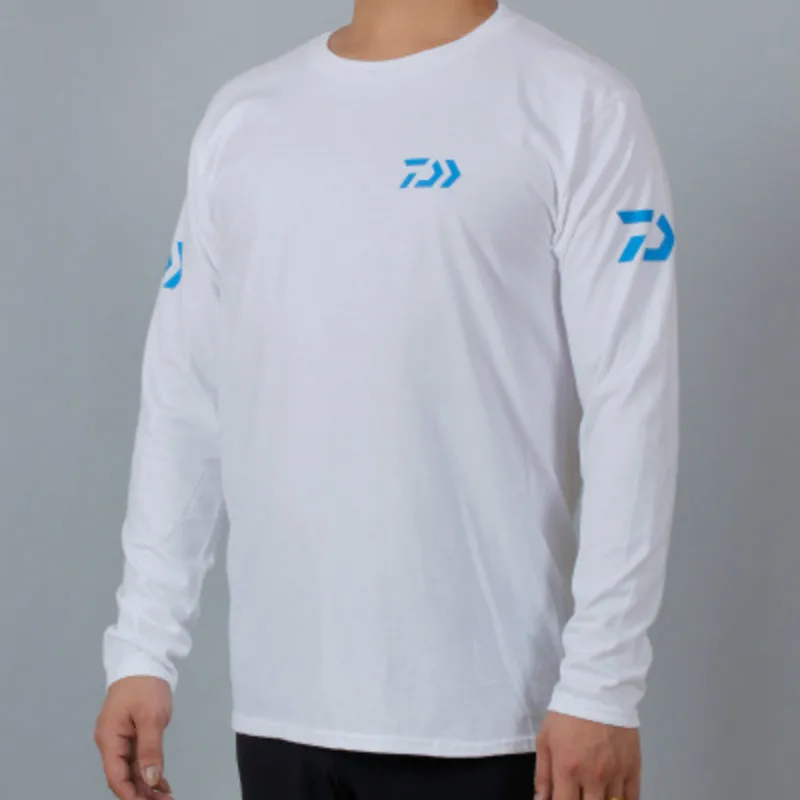 

New Men Fishing Clothing Long Sleeve Outdooe Breathable DAIWA T Shirts Plus Size Cotton Fishing Clothes Sports Tees 6 Colors