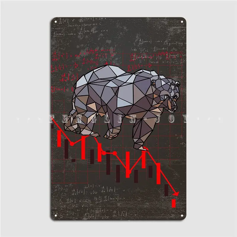 Металлический плакат с медведем в нижнем направлении плакаты для клуба бара