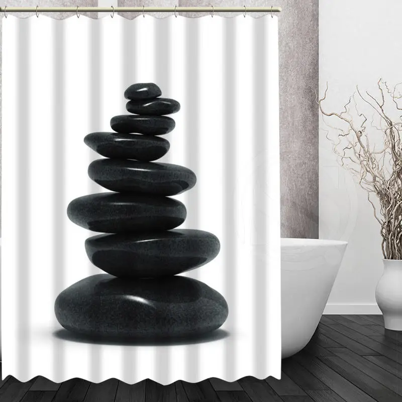 Персонализированный современный стиль спа-камень занавеска для ванны узор