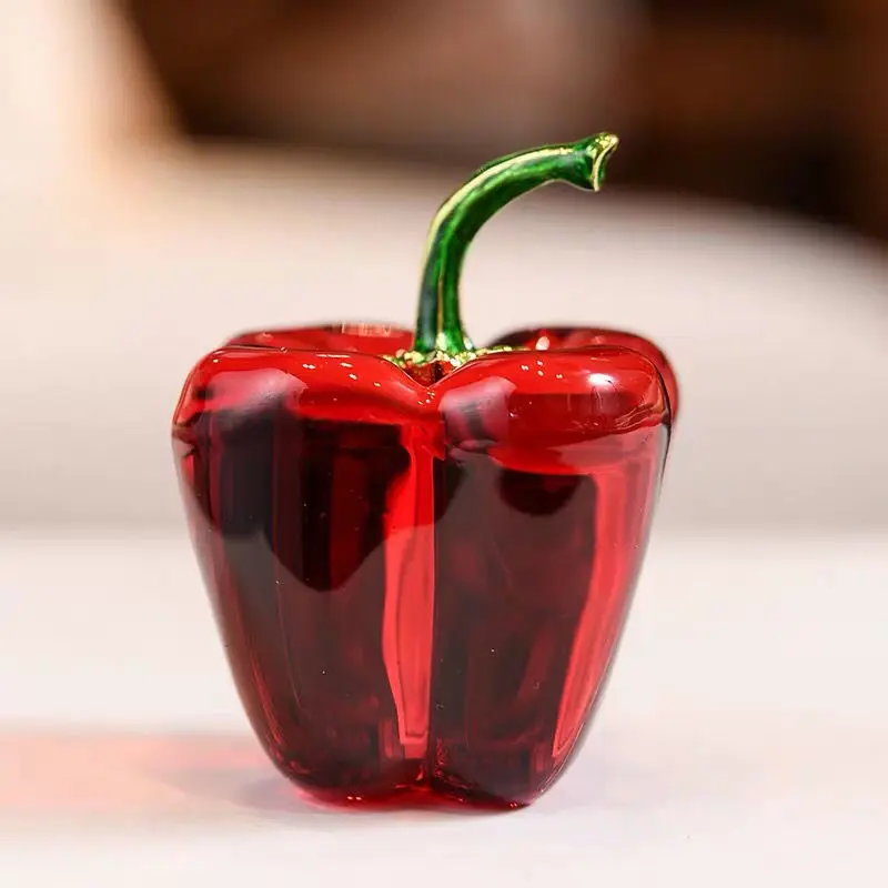 

Хрустальные украшения в виде красного перца, имитация удачи, переводное украшение для дома, аксессуары для интерьера автомобиля