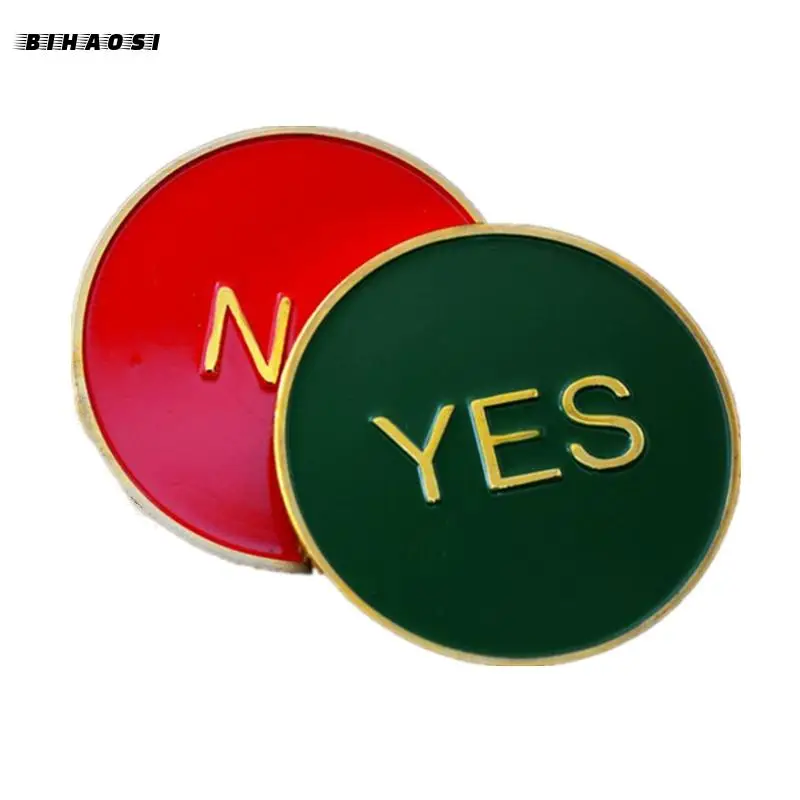 

Yes/No Commemorative Lacquered Metal Badge Copper Coin Custom Crafts For Decision-making divination Game Coin New Challenge Coin
