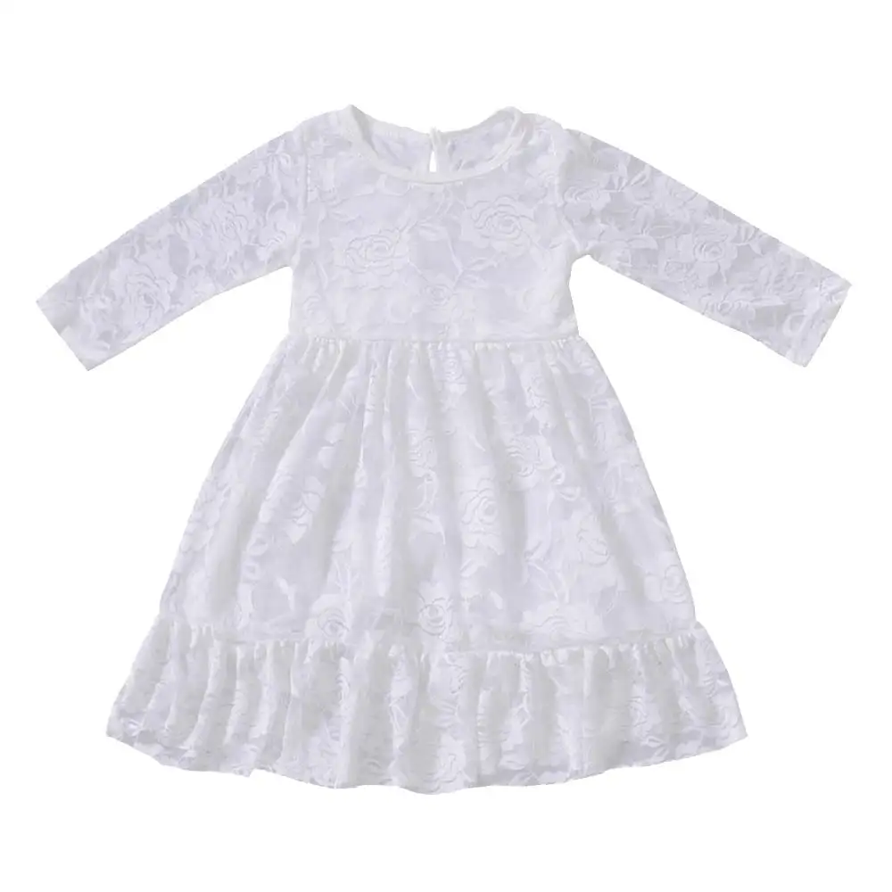 Kids Dresses For Girls Long Sleeve Deer Snowflake Print Dress New Year Costume Princess Christmas Clothes Vestidos | Детская одежда и