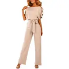 Элегантный женский комбинезон с высокой талией, женский комбинезон с прямыми штанинами, комбинезон на шнуровке, женский комбинезон 2022