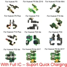 Оригинальная плата зарядного устройства USB для Huawei P8 P9 P10 P20 P30 Lite PLUS Mini 2016 2017 зарядный порт, разъем для док-станции, гибкий кабель