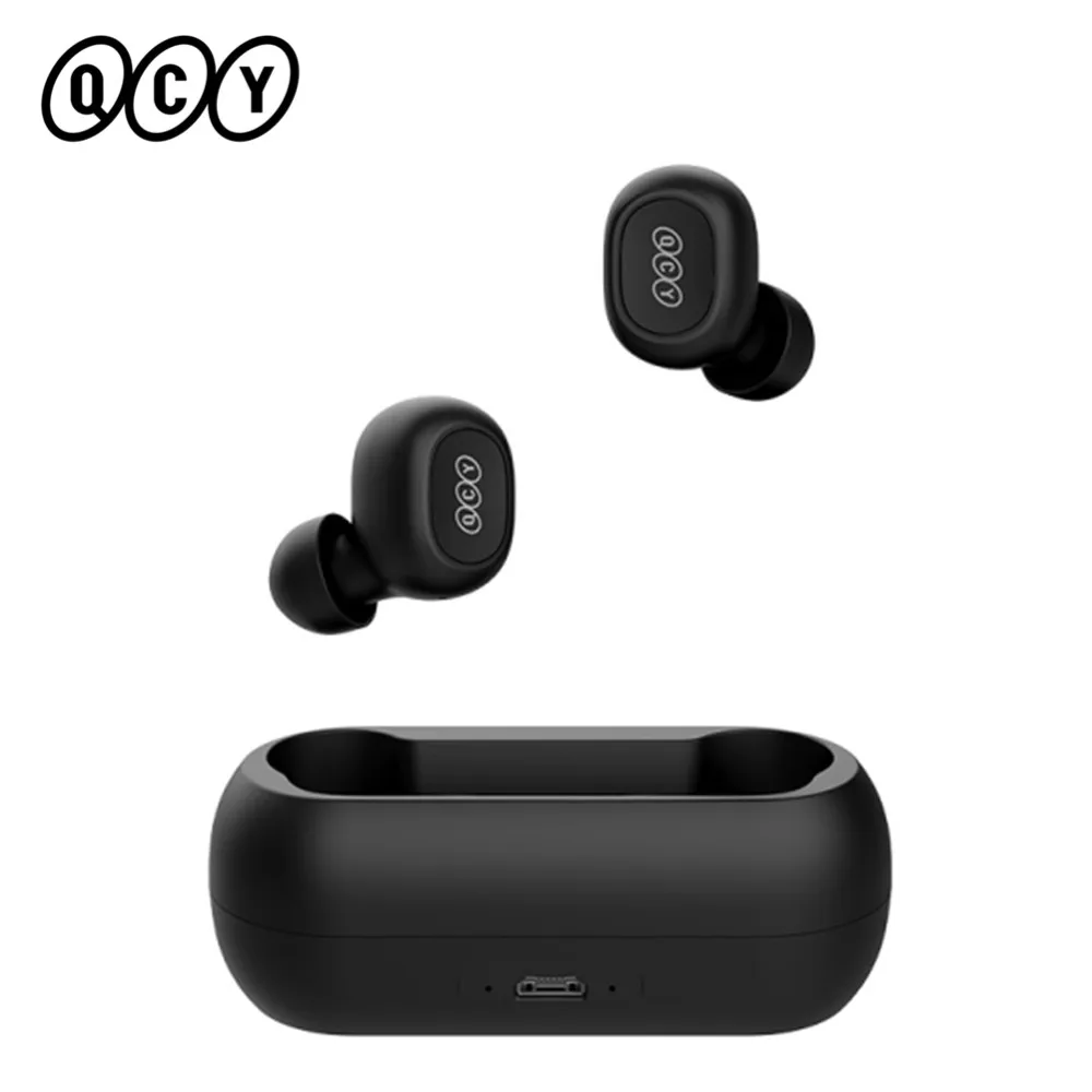 

QCY T1C Mini True Wireless Bluetooth 5.0 Earphones with Mic Sports Headphones Noise Cancelling Hi-Fi Headset with Charging Box