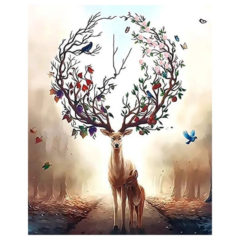 Краска по номерам DIY акриловая краска ing Kit для детей и взрослых 40х45см счастливый