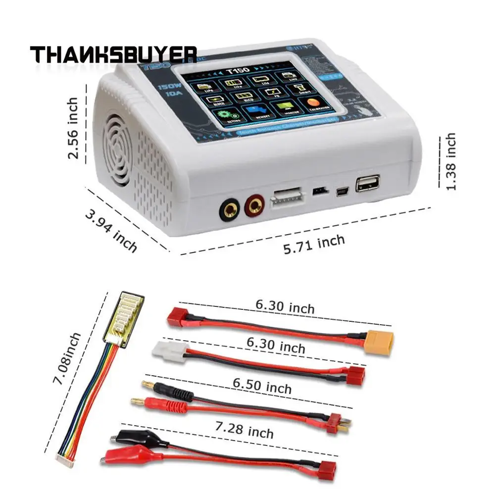 LiPo NiMH Battery Dis charger HTRC T150 150W RC Balance Charger с сенсорным экраном | Игрушки и хобби
