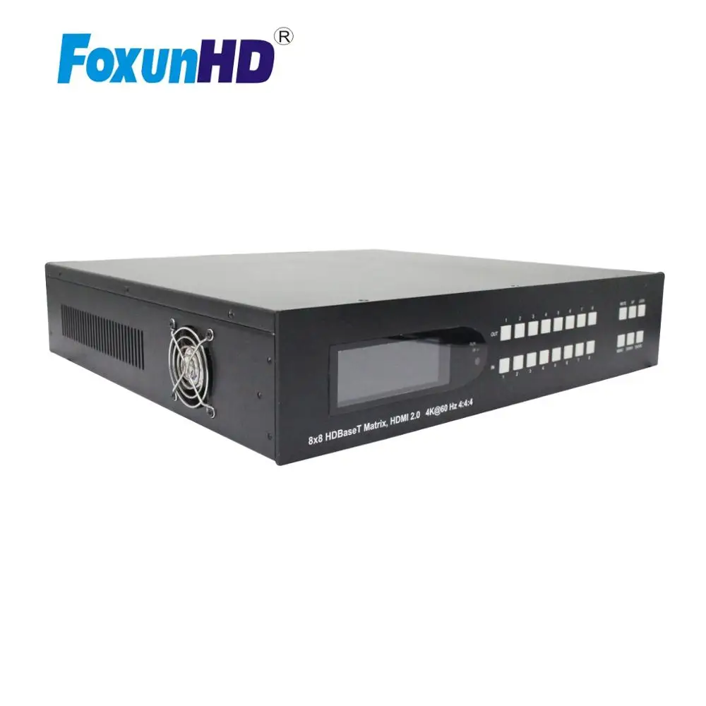 Матрица Foxun 8x16 HDBaseT с POC IR RS232 IP-управлением MX12B 100 м HDMI аудио матричный коммутатор 8x8