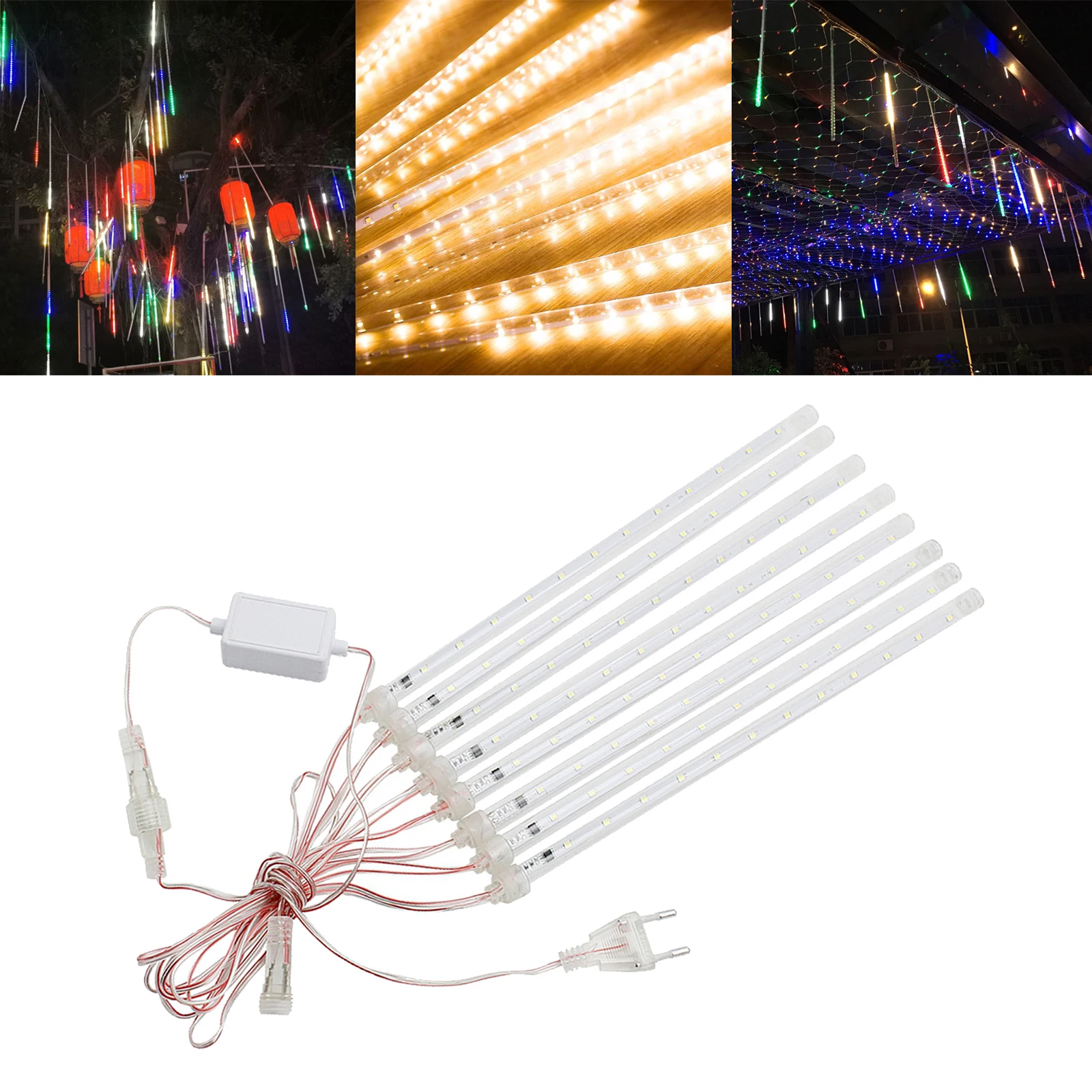 

LED Meteor Shower Lights Falling Rain Icicle Party Tree Decor