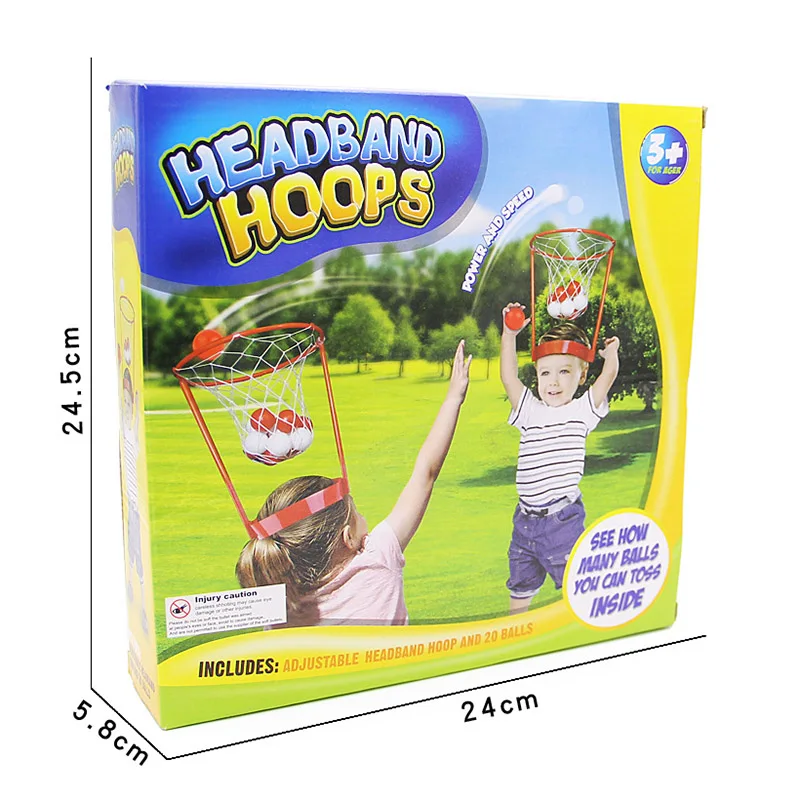 

Toy Parent Child Headband Outdoor Hoop Ball Learning Toy Game Overhead Safety Catch Basketball Shooting Toy Kids Babys