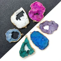 natural stone irregular crystal pendant used for fashion diy jewelry making necklace and bracelet accessories size 35 45mm