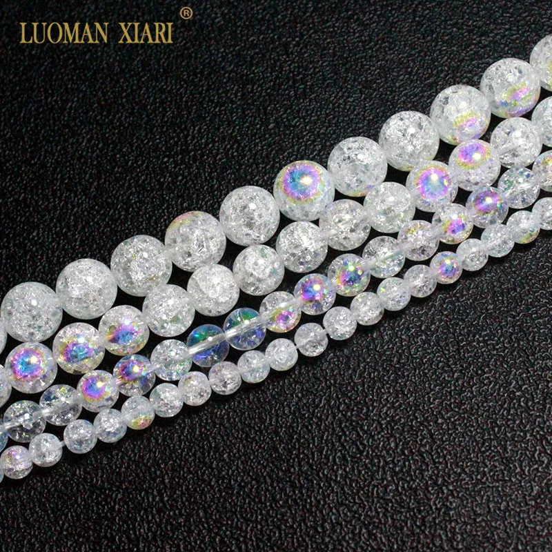 Оптовая торговля ААА покрытием красочные белый снег трещины стекло кристалл