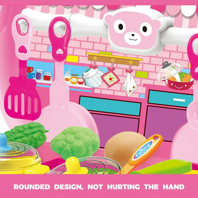 

Kids Kitchen Pretend Play Toy Children Play Cooking Set Playset Christmas Gift Kids Plastic Toy Funny Children's Toys