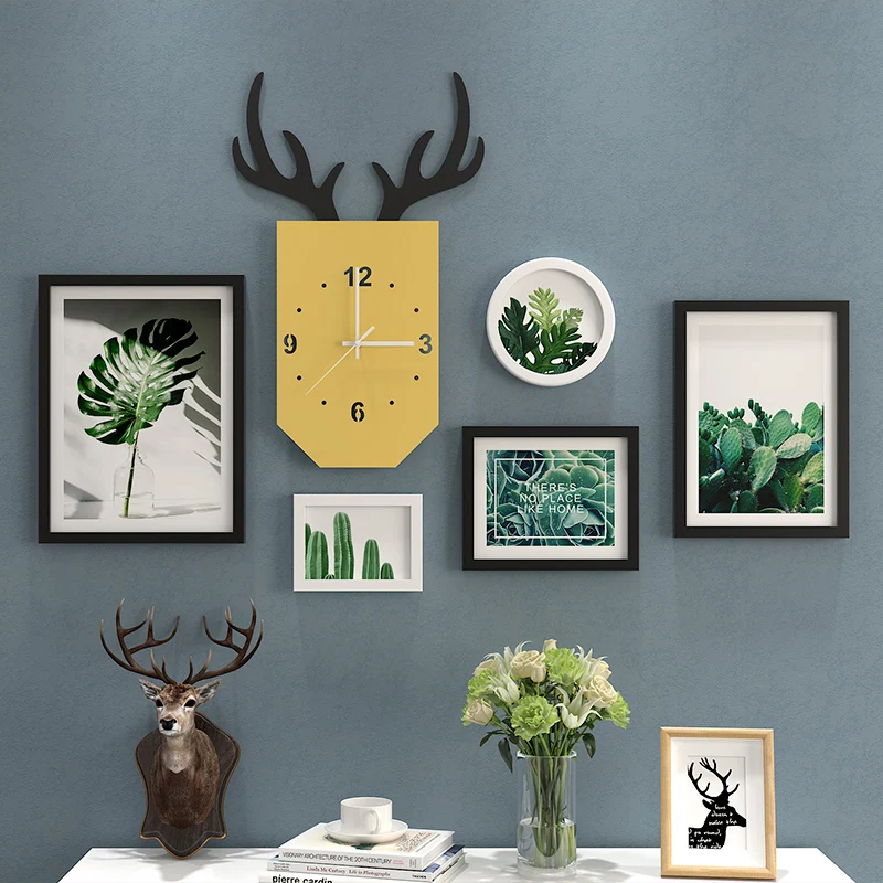 

Nordic photo wall decoration photo frame wall living room wall simple modern photo frame creative personality wall combination