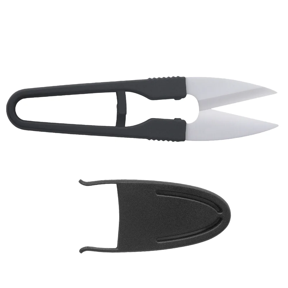 1 шт. ножницы U-образной формы с крышкой резак для ниток из керамики ручкой