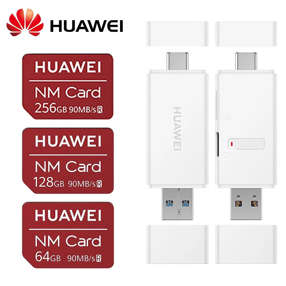 Оригинальная карта памяти Huawei NM 90 МБ/с. 64 Гб/128 ГБ/256 ГБ подходит для Mate 20 Pro X P30 USB3.1